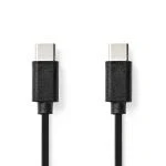 Billede af USB kabel 2.0 Type C han 480 Mbps 60 W Nikkelplateret 1.00 m Runde PVC Sort Box