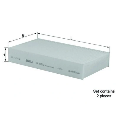 Billede af Filter, indvendig luft MAHLE ORIGINAL LA 168/S