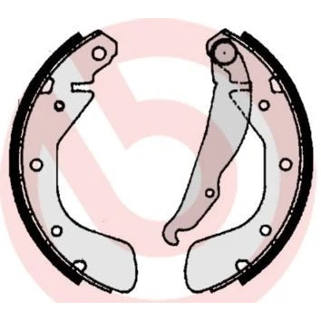 Billede af BREMBO S 59 511 Bremsebakker 200 28 med håndbremsegreb OPEL: Corsa B Hatchback, C Astra F CC