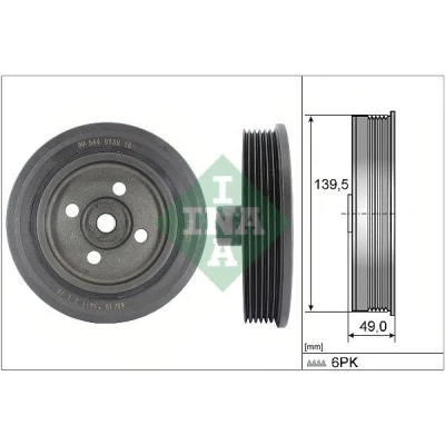 Billede af INA 544 0139 10 Remskive Krumtapaksel 139,50 FORD: Focus C Max