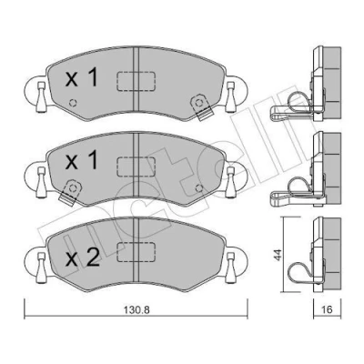 Billede af Bremseklodser METELLI 22 0339 0