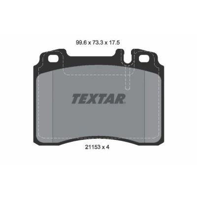 Billede af TEXTAR 2115307 Bremseklodser Forberedt til slidindikator MERCEDES BENZ: W124 Sedan, C klasse SL Cabriolet