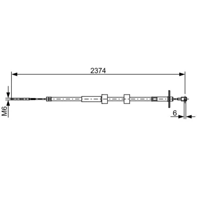 Billede af BOSCH 1 987 482 499 Håndbremsekabel 2374