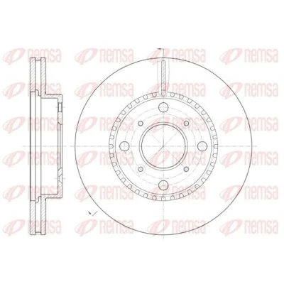 Billede af REMSA 6804.10 Bremseskiver foraksel 259,8, 259,8 23 4 ventileret HONDA: PRELUDE V, Accord 6 Limousine, 4, MERCEDES BENZ: Vaneo