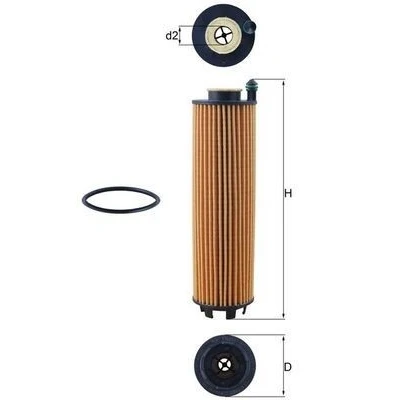 Billede af MAHLE ORIGINAL OX 1301D Oliefilter Filterindsats MERCEDES BENZ: E klasse Sedan, T modell, A