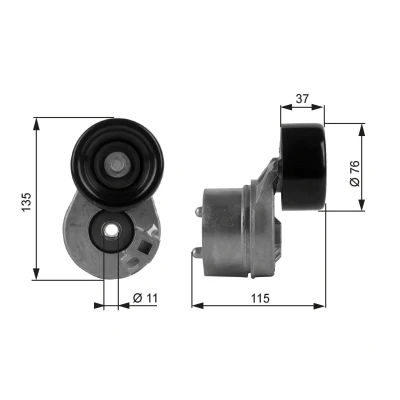 Billede af GATES FleetRunner Micro V Kit T38431 Strammehjul