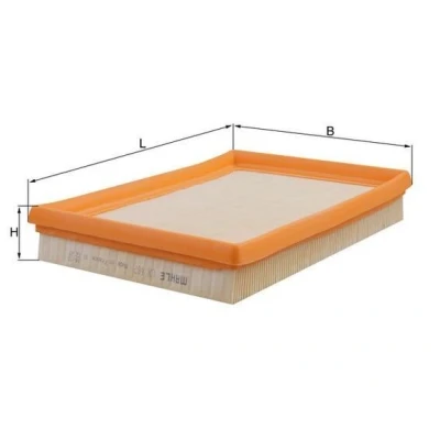 Billede af MAHLE ORIGINAL LX 687 Luftfilter 39,0 178 257 Filterindsats VOLKSWAGEN: Touran I, Lupo / 3L, Passat B7 Variant, PEUGEOT: 208 I Hatchback