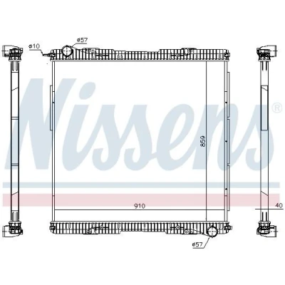 Billede af NISSENS 672920 Radiator Aluminium 859 910 40 uden ramme Loddet køleripper