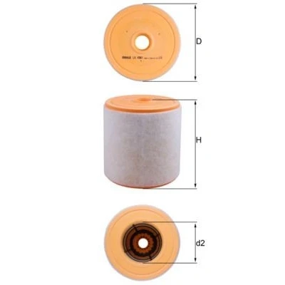 Billede af MAHLE ORIGINAL LX 4961 Luftfilter 177 172 Filterindsats AUDI: A6 C8 Avant