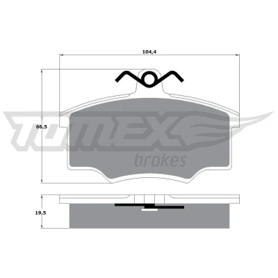 Billede af TOMEX brakes TX 10 57 Bremseklodser foraksel AUDI: 80 B3, 90 B2, Coupe VOLVO: 340 360 Hatchback