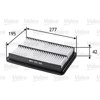 Billede af VALEO 585388 Luftfilter 42 197 278 Filterindsats KIA: SORENTO 2, HYUNDAI: SANTA FE 2