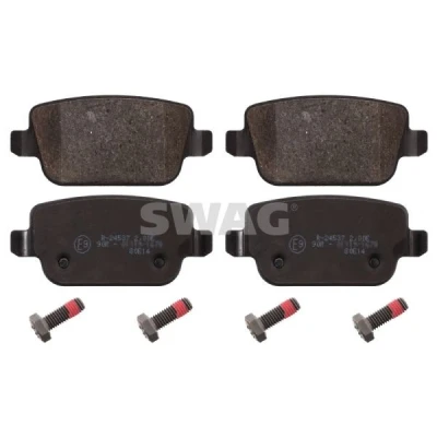 Billede af SWAG 50 91 6642 Bremseklodser bagaksel Ekskl. slidadvarselskontakt med skruesæt FORD: MONDEO 4 Turnier, S Max Mk1, Galaxy Mk2 MPV, VOLVO: V70 3