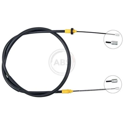 Billede af A.B.S. K15498 Håndbremsekabel 1640 Tromlebremse til venstre /højrestyring PEUGEOT: 206 Hatchback, SW, 206+ Hatchback