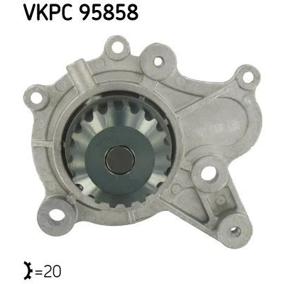 Billede af SKF VKPC 95858 Vandpumpe 20 med pakninger Metal til tandremsdrift HYUNDAI: Santa Fe I