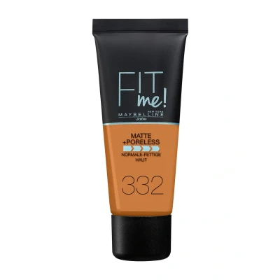 Billede af Maybelline New York FIT ME Matte &amp; Poreless Makeup Foundation, Dame, Størrelse: 30 ml, 332 golden caramel