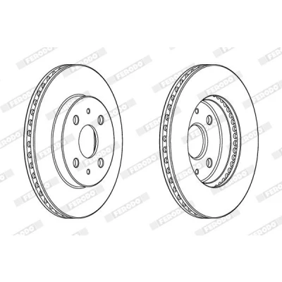 Billede af FERODO PREMIER DDF1758C Bremseskiver 254 22 4 ventileret coatet uden tilbehør SUBARU: JUSTY 4, DAIHATSU: Sirion II