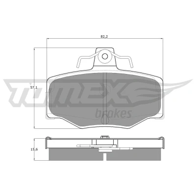 Billede af TOMEX brakes TX 12 93 Bremseklodser bagaksel NISSAN: Almera II Hatchback, 2 Limousine, Primera Sedan