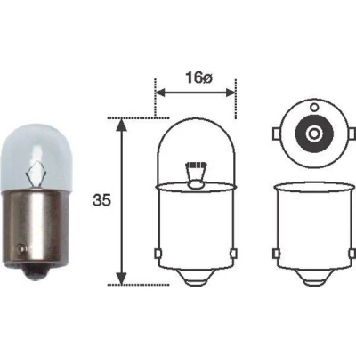 Billede af MAGNETI MARELLI 004008100000 Glødepære R10W 12 10