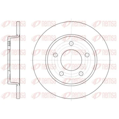 Billede af REMSA 6906.00 Bremseskiver bagaksel 264,8, 264,8 11 5 fuldstændigt MAZDA: 3 Hatchback, Sedan
