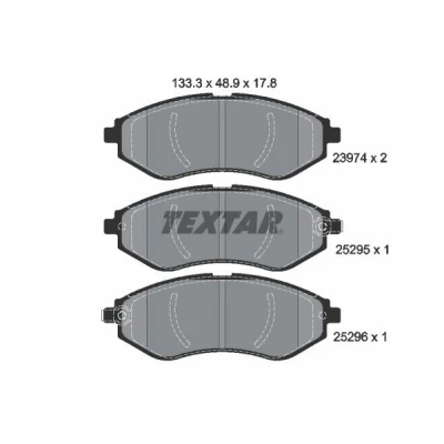 Billede af TEXTAR 2397406 Bremseklodser med akustisk advarsel for slid CHEVROLET: Aveo / Kalos Hatchback, Sedan