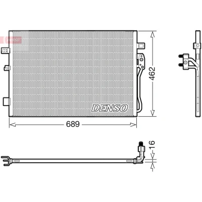 Billede af DENSO DCN09145 Kondensator uden tørrer R 134a FIAT: Freemont