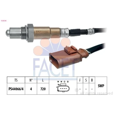 Billede af FACET 10.8536 Lambdasonde opvarmet, pladesonde, Gevind, forsmurt VOLKSWAGEN: CADDY 4 Kasten