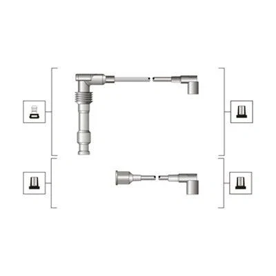 Billede af MAGNETI MARELLI 941319170085 Tændkabelsæt OPEL: Kadett E CC, Astra F Sedan