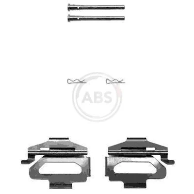 Billede af A.B.S. 1225Q Tilbehørssæt, skivebremsebelægning CITROËN: XM II Hatchback, I Stationcar, PEUGEOT: 605 Sedan, RENAULT: CLIO 2