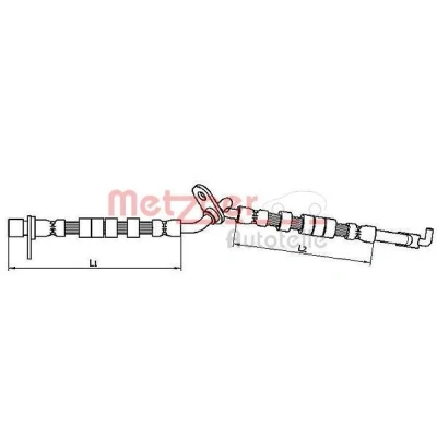 Billede af METZGER 4110709 Bremseslange 258, 254 MAZDA: 6 Hatchback, Stationcar