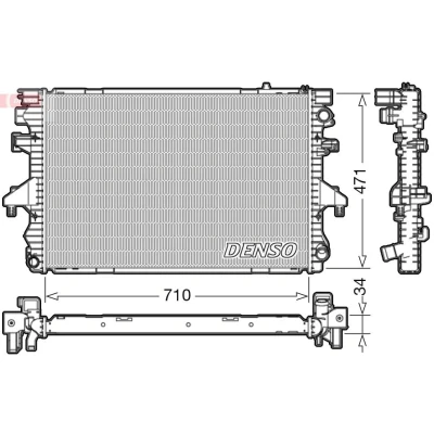 Billede af DENSO DRM32040 Radiator 710 495 34 VOLKSWAGEN: Multivan 5 (7HM, Transporter