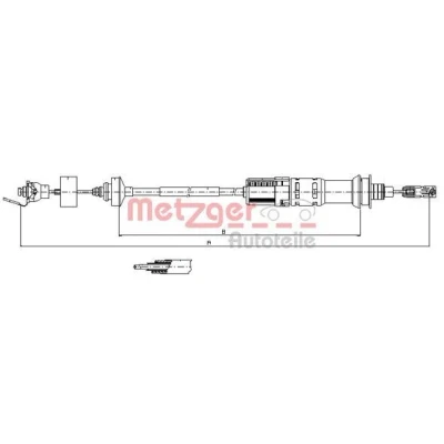 Billede af METZGER 11.3924 Koblingskabel med automatisk justering COFLE CITROËN: Evasion
