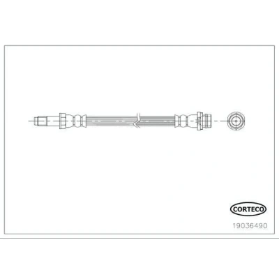 Billede af CORTECO 19036490 Bremseslange bagaksel 155 FORD: MONDEO 4 Turnier, Galaxy Mk2 MPV, S Max Mk1