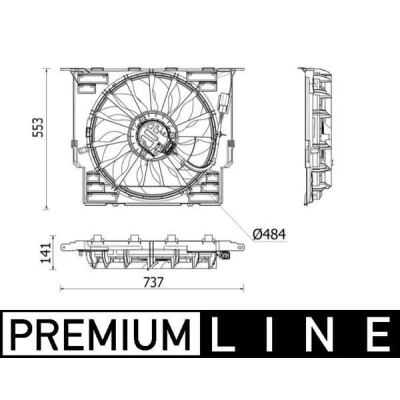 Billede af MAHLE ORIGINAL CFF 543 000P Køleventilator 484 12 400 elektrisk