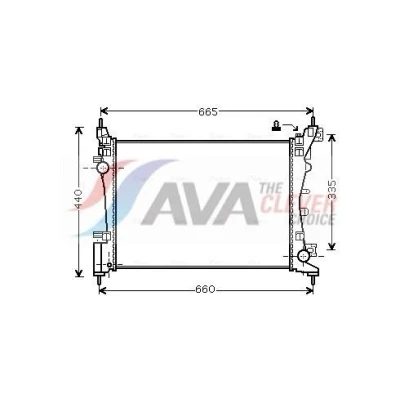 Billede af PRASCO FTA2318 Radiator Aluminium 540 378 23 Mekanisk fuget køleripper FIAT: Grande Punto Hatchback, Fiorino III Van / Stationcar, Evo Hatchback