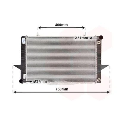 Billede af VAN WEZEL 59002092 Radiator Aluminium 590 388 35 Loddet køleripper VOLVO: S70, 850 Stationcar, Sedan