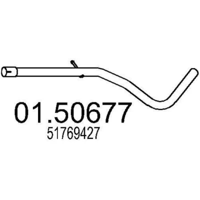 Billede af MTS 01.50677 Midterste Lyddæmper 1180 FIAT: BRAVO 2, Stilo Hatchback