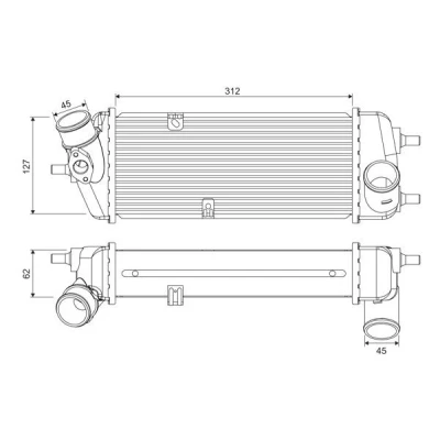 Billede af VALEO 818383 Intercooler Aluminium uden sensor