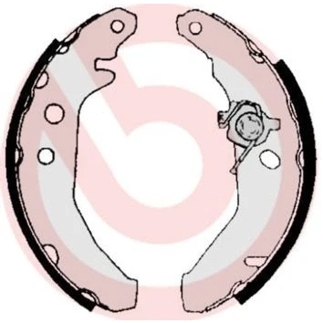 Billede af BREMBO S 24 516 Bremsebakker 180 32 med tilbehør