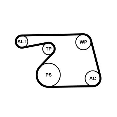 Billede af CONTITECH 6PK1318WP1 Vandpumpe + kileremssæt