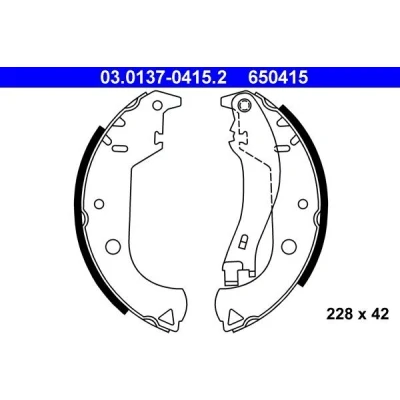 Billede af ATE 03.0137 0415.2 Bremsebakker 228 42 med arm FIAT: Doblo I Stationcar, Cargo