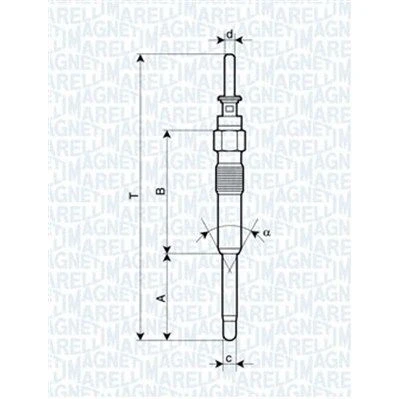 Billede af MAGNETI MARELLI 062900023304 Gløderør 11V 10A M10X1 BMW: 3 Touring, 5 LAND ROVER: Freelander I SUV