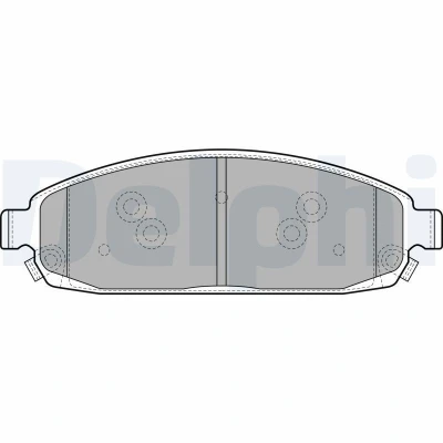 Billede af DELPHI LP1931 Bremseklodser med akustisk advarsel for slid anti knirke plade uden tilbehør JEEP: GRAND CHEROKEE 3, Commander