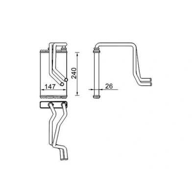 Billede af MAHLE ORIGINAL AH 271 000S Varmeveksler