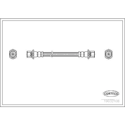 Billede af CORTECO 19032108 Bremseslange bagaksel 280 TOYOTA: Corolla VIII Liftback, Stationcar