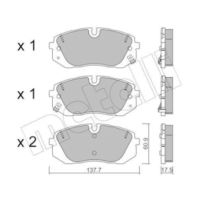 Billede af METELLI 22 1370 0 Bremseklodser med akustisk advarsel for slid HYUNDAI: i20 III