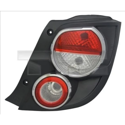 Billede af TYC 11 12008 21 2 Baglygter venstre krom/sort uden lampeholder CHEVROLET: Aveo Hatchback