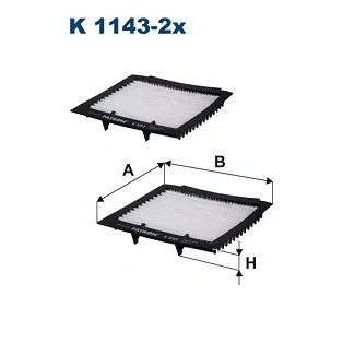 Billede af FILTRON K 1143 2x Kabinefilter Partikelfilter 215 195 25