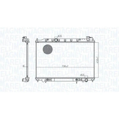 Billede af MAGNETI MARELLI 350213179200 Radiator 450 738 16 Loddet køleripper
