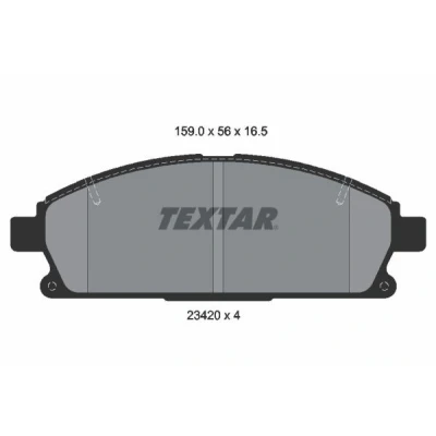 Billede af TEXTAR 2342004 Bremseklodser Ikke forberedt til slidindikator NISSAN: X Trail