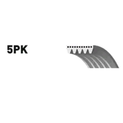 Billede af GATES Micro V 5PK1063 Kileribberem 1063 5 Polyester, EPDM (ethyl propylen dien gummi) AUDI: A3 Sportback, Q3, TT Coupe, VOLKSWAGEN: GOLF 6, Jetta 4